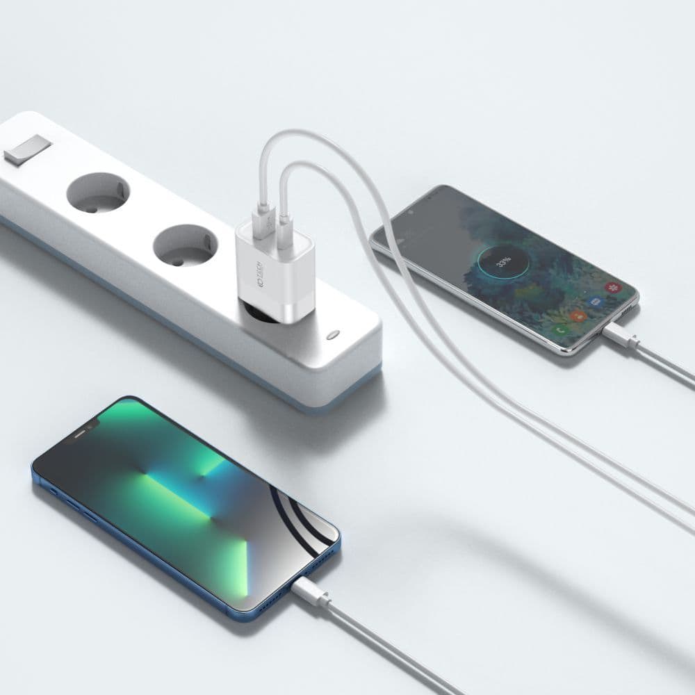 Tech-Protect C30W Polnilnik USB-C PD 30W / USB-A QC 3.0 - bel 7