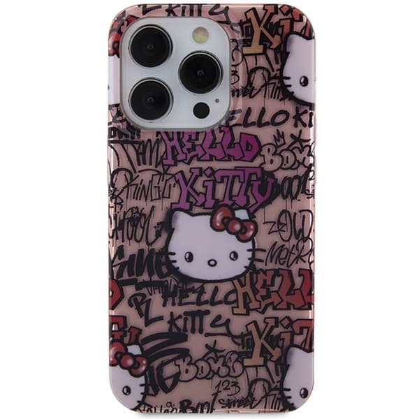 Hello Kitty ovitek IML Tags Graffiti za iPhone 14 Pro - roza 3