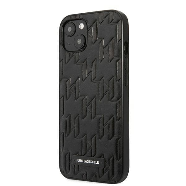 Ov. Karl Lagerfeld Monogram Plaque za iPhone 13 mini - Črn