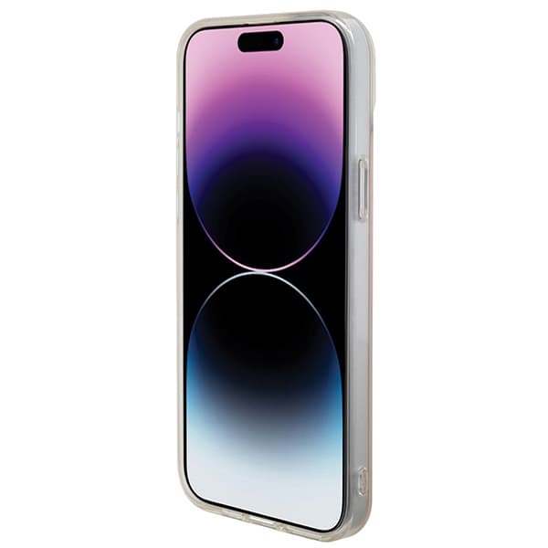 Guess IML Iridescent MagSafe ovitek za iPhone 15 Pro - roza 5
