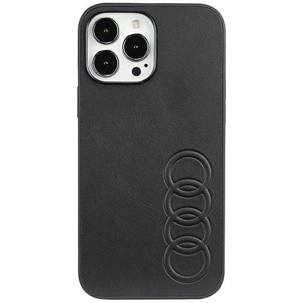 Ovitek Audi iz umetnega usnja za iPhone 13 Pro Max 6.7" črn