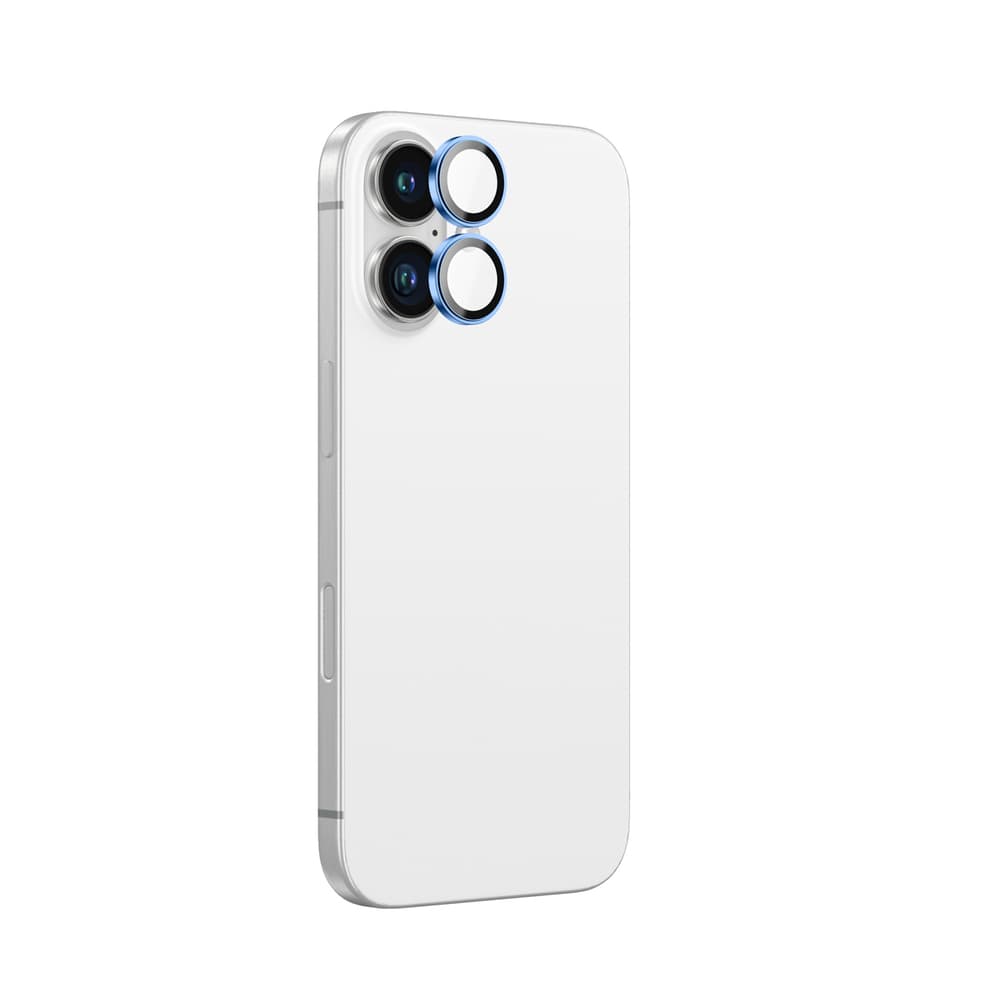 AmazingThing AR Aluminum 2 objektivna stekla sF-OR okvirom za iPhone 16 / 16 Plus - modra