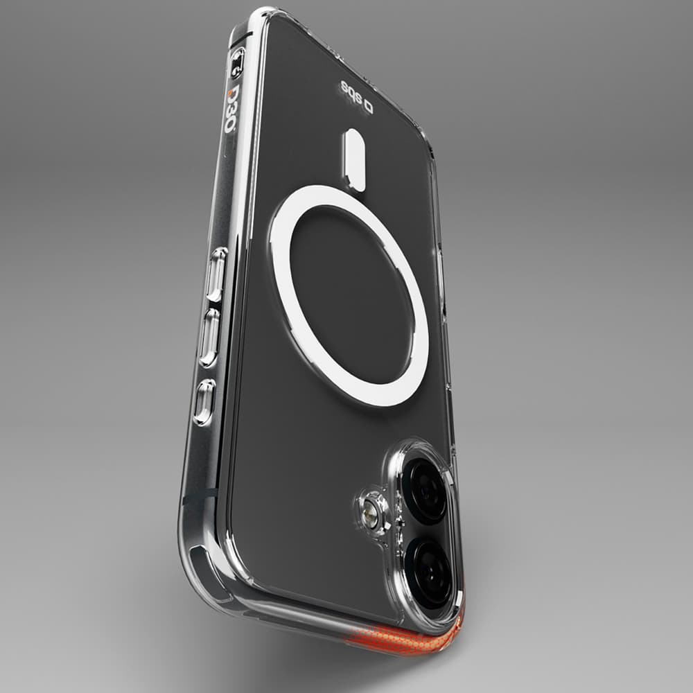 SBS Extreme Mag D3O MagSafe ovitek za iPhone 16 - prozoren 4