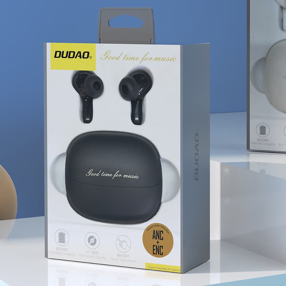 Dudao U21 TWS ANC ENC Bluetooth slušalke - črne 5
