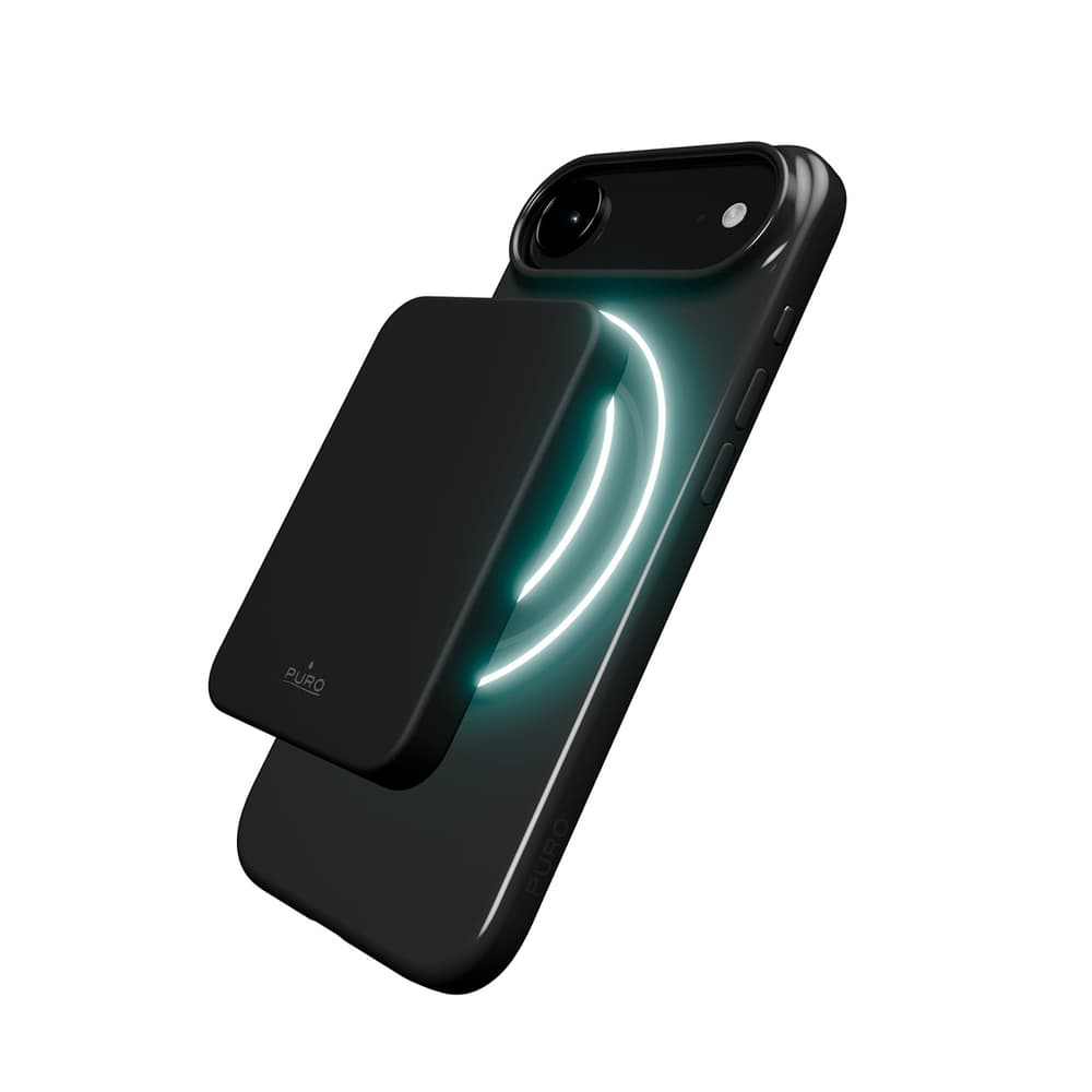 Puro Pulse ovitek za iPhone 17 Air, polikarbonat, črn - MagSafe 4