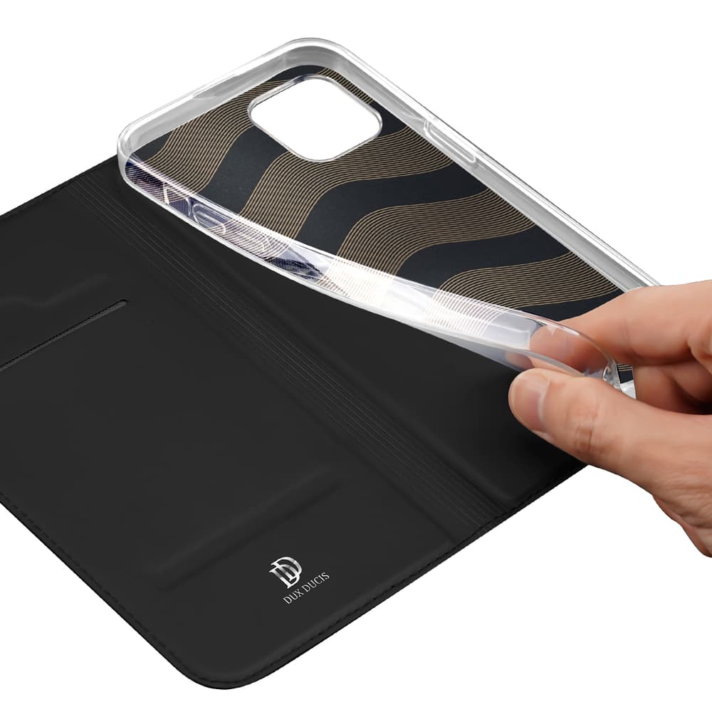 Dux Ducis Skin Pro denarnica ovitek za iPhone 15 Plus - Črna 7