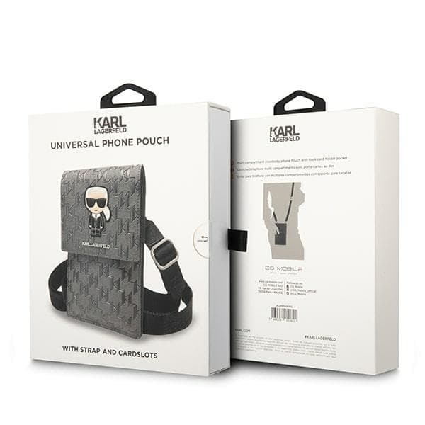 Karl Lagerfeld torbica Ikonik Karl Monogram Patch - srebrna 6