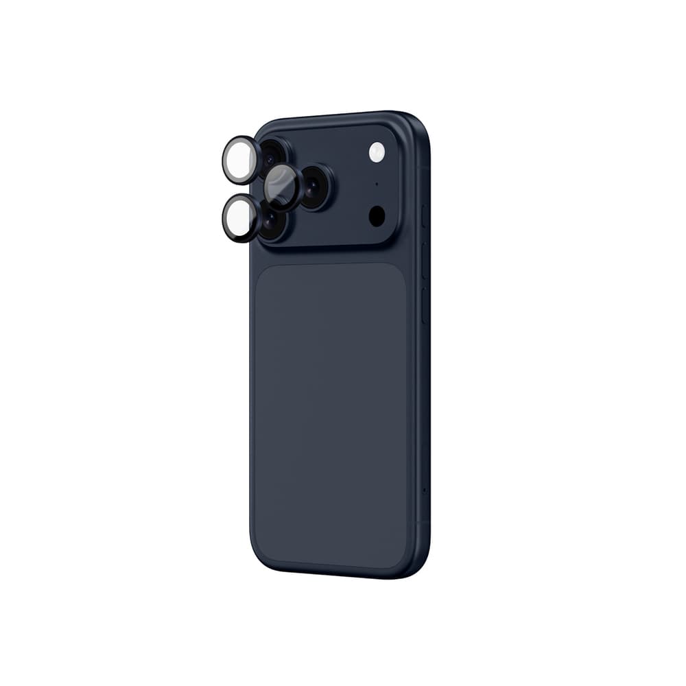 AmazingThing Safirno steklo za kamero iPhone 17 Pro / Pro Max, moder okvir 4