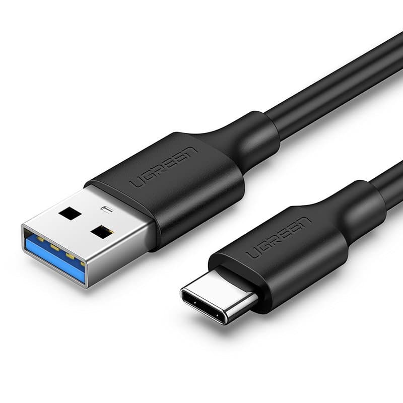 Ugreen USB-A 3.0 / USB-C kabel 3A 1m, črn