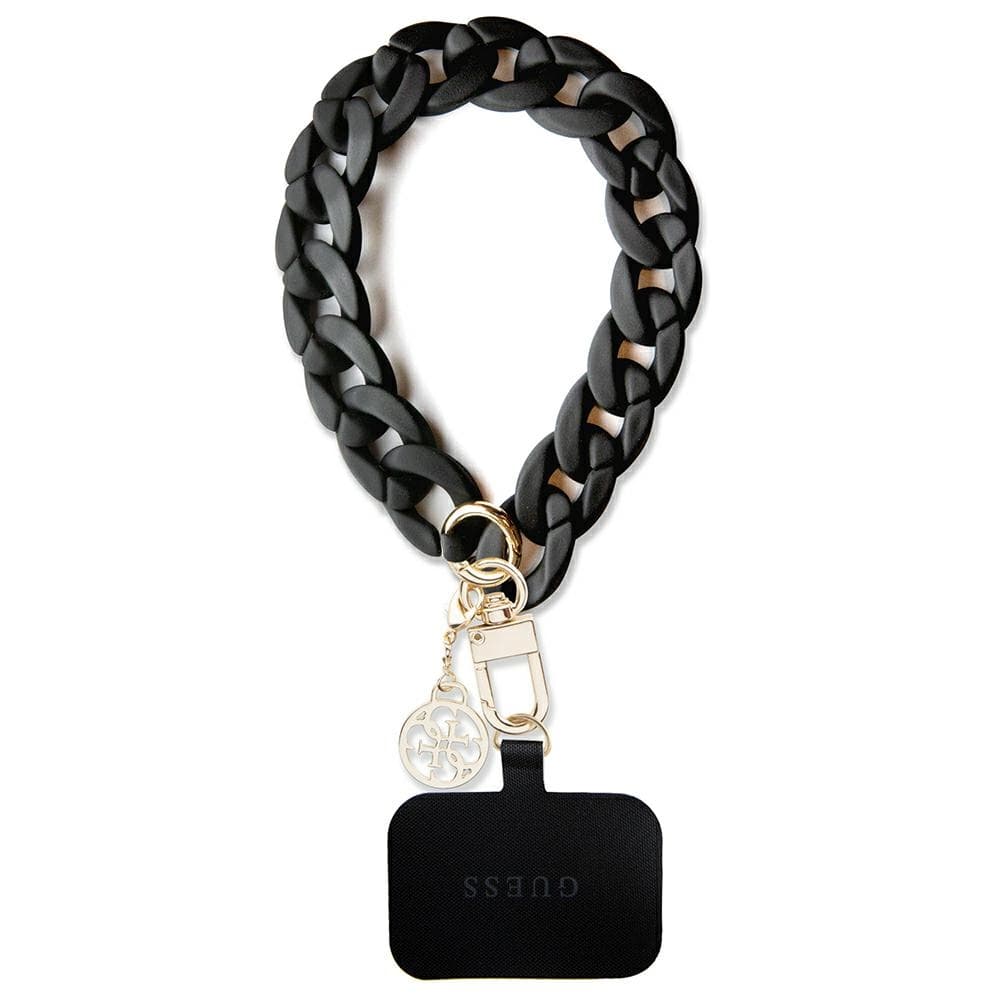 Guess Universal Big Hand Strap ovitek Acrylic 4G Charm - črn