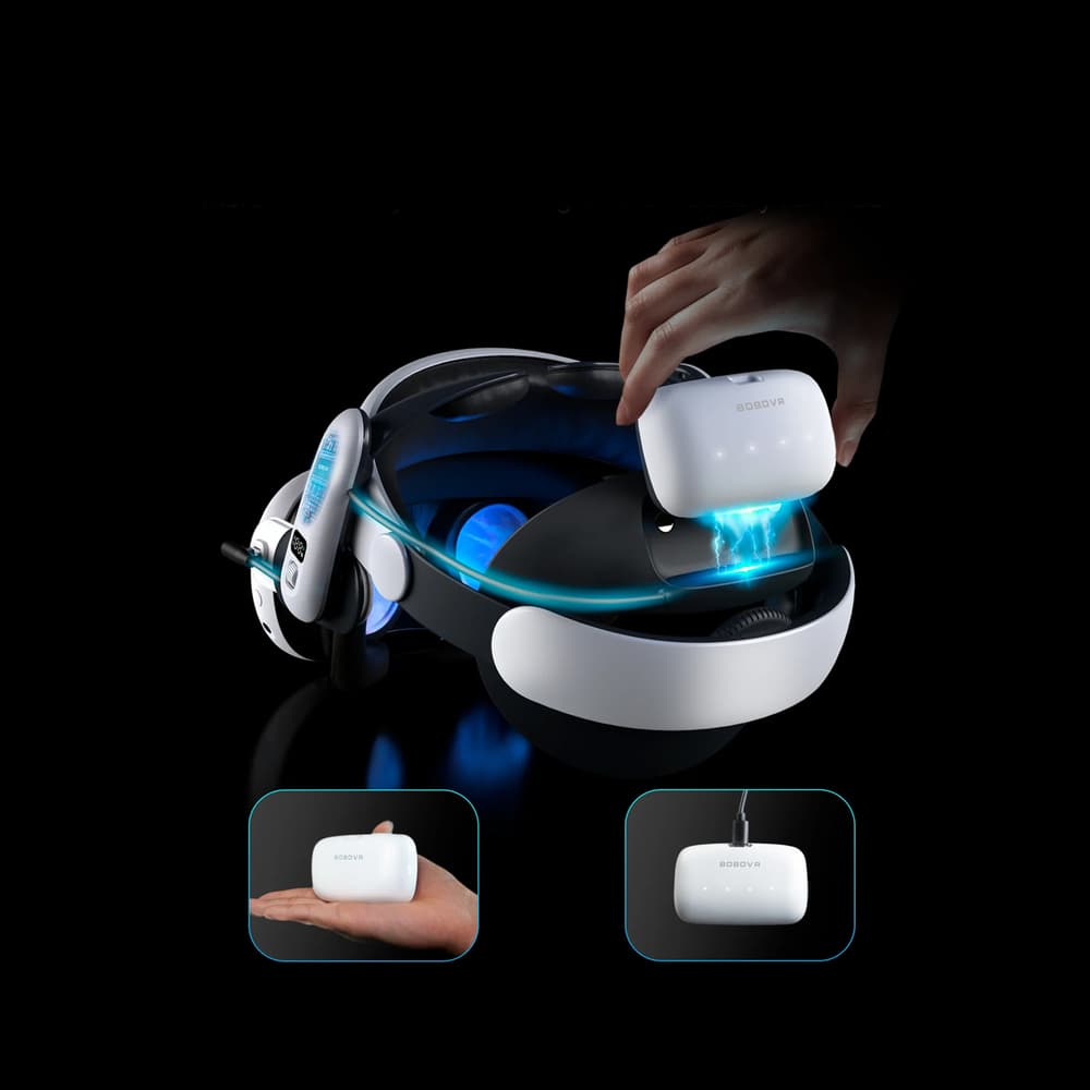 BoboVR B100 Zunanja baterija za Meta Quest 3/3S, 10000 mAh - bela 4