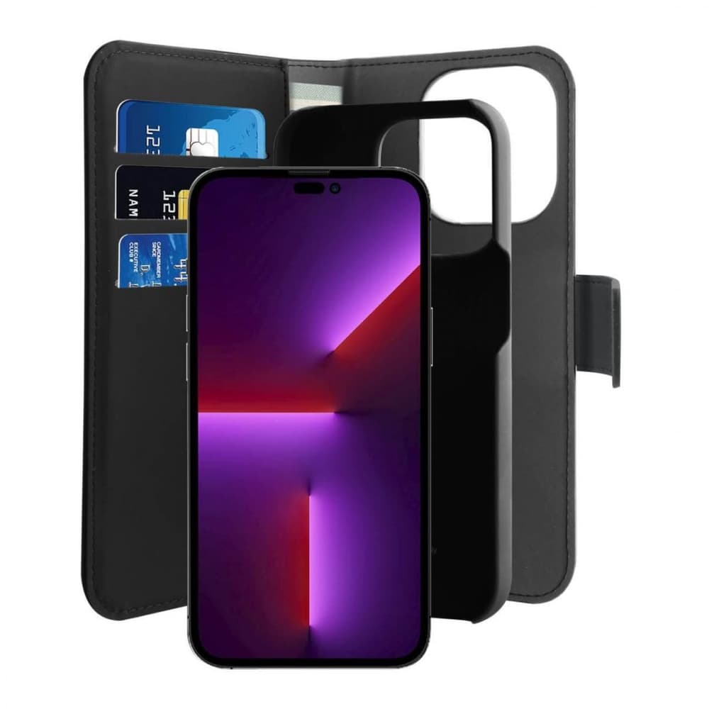Puro Wallet Detachable MagSafe 2v1 ovitek za iPhone 14 Pro Max (črn) 2