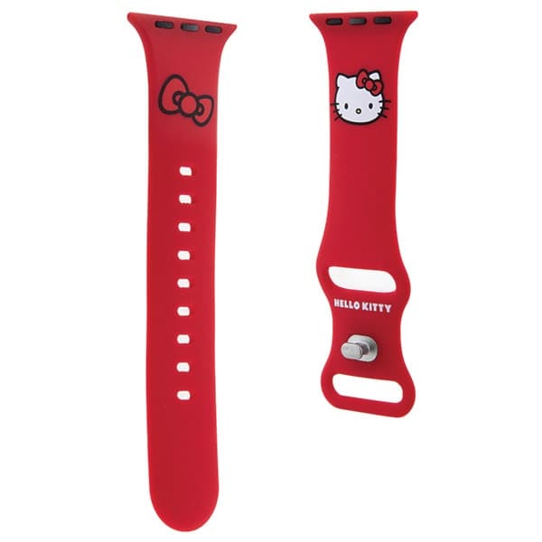 Hello Kitty trak za Apple Watch 38/40/41mm, Silicone Kitty Head, rdeč 3
