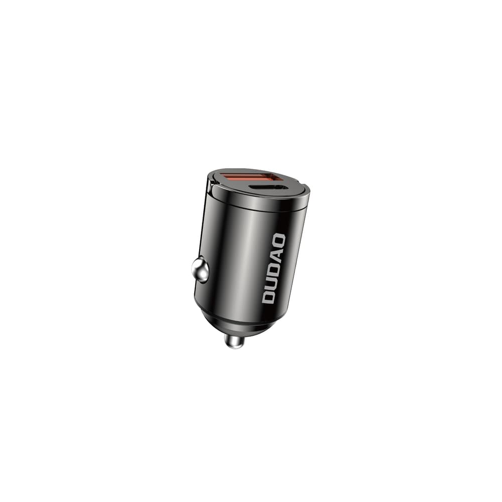 Dudao R3MAX 48W QC PD mini avto polnilnik - Črn