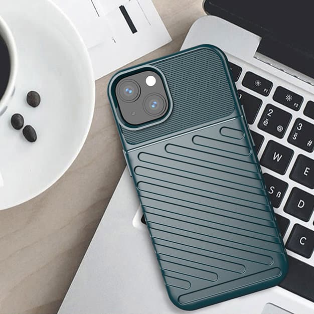 Thunder Case Fleksibilna TPU ovitek za iPhone 13 mini - Zelena 3