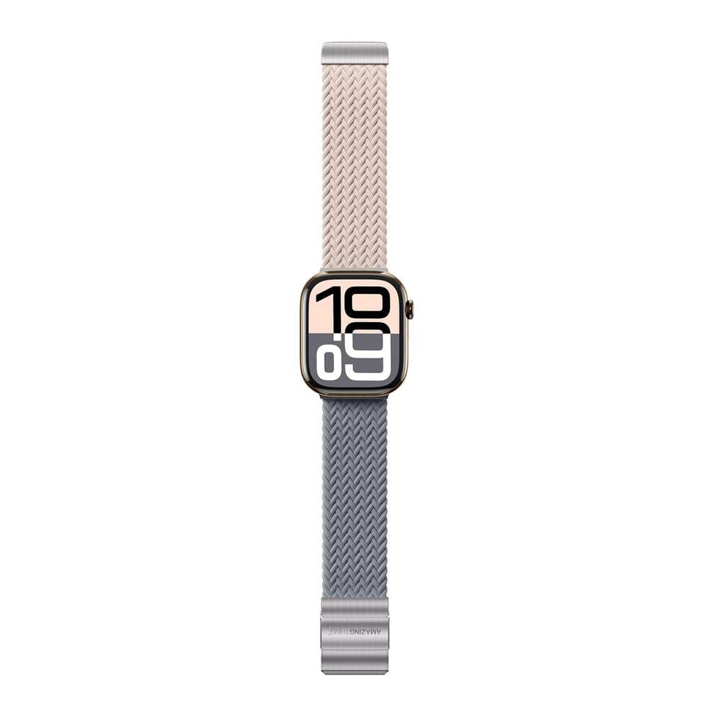 AmazingThing Blend Band za Apple Watch 45/46/49mm, Roza/Siva (2 kosa) 2