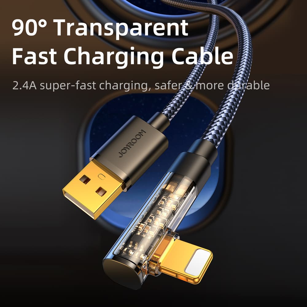 Joyroom Gaming kabel Lightning (kotni) / USB-A 2.4A, 1.2 m - modra 2