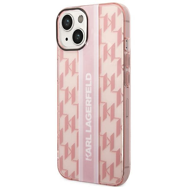 Karl Lagerfeld ovitek za iPhone 14 Plus Mono Vertical Stripe, roza 2