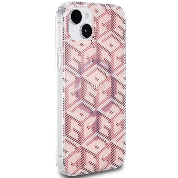 Guess IML GCube MagSafe etui za iPhone 15 Plus / 14 Plus - roza 4