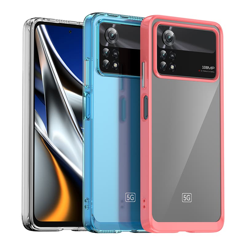 Ovitek Outer Space Case za Xiaomi Poco X4 Pro 5G s fleksibilnim okvirjem, moder 4