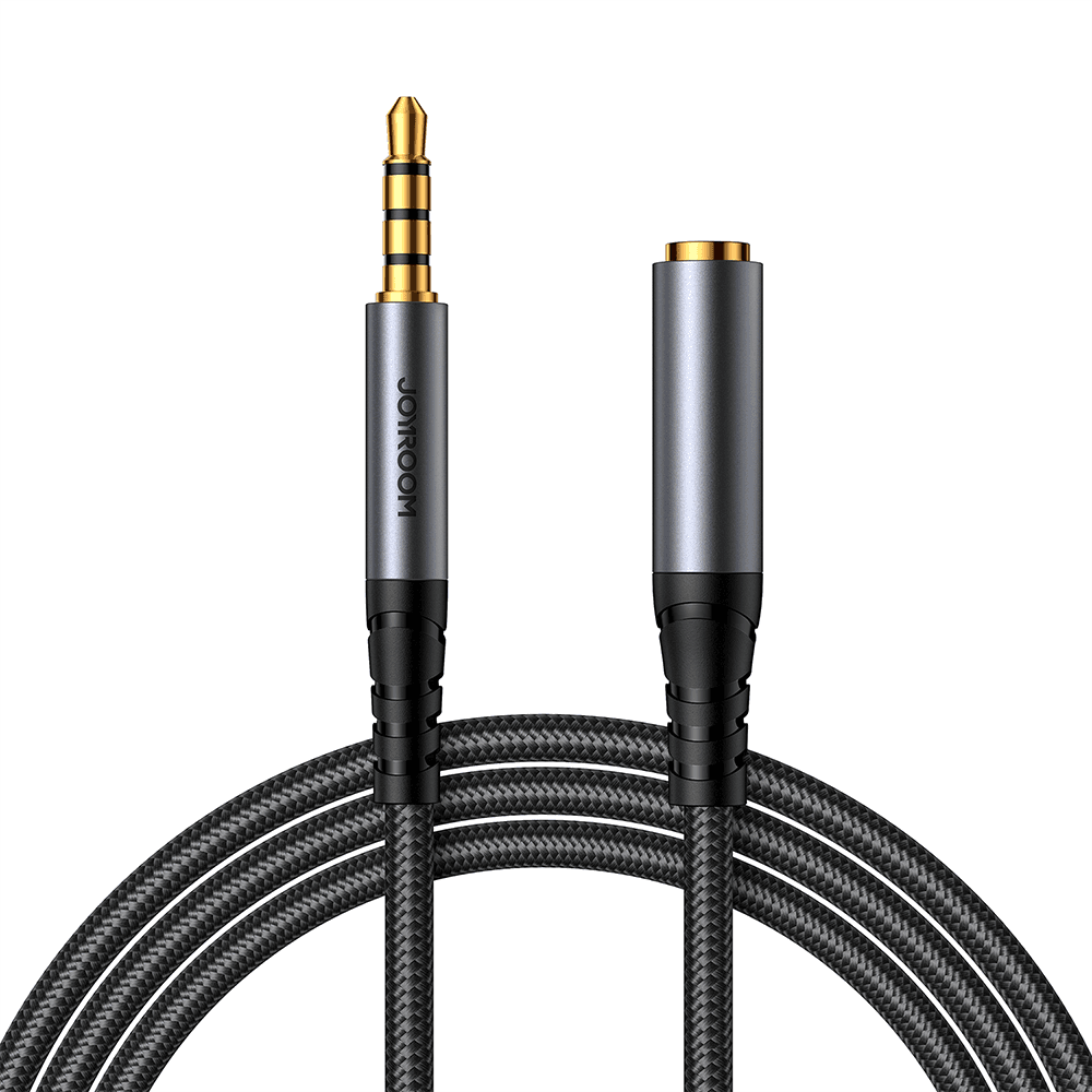 Joyroom SY-A09 stereo audio kabel AUX 3.5 mm mini jack (M/Ž), 1.2m, črn