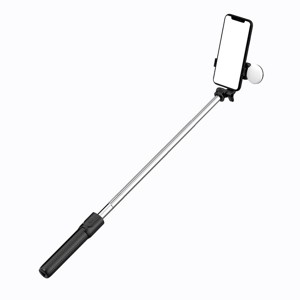 Hurtel WR1YXS selfie palica/stativ, 0.71m z lučko, črna