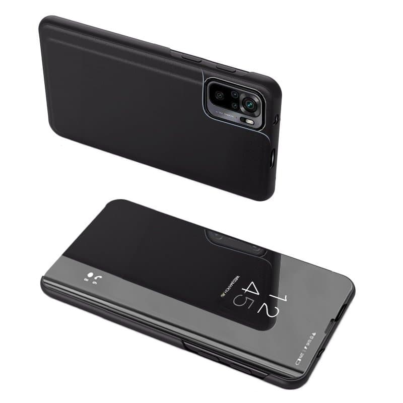 Prozoren preklopni ovitek Clear View s stojalom za Poco M4 Pro 5G, črna