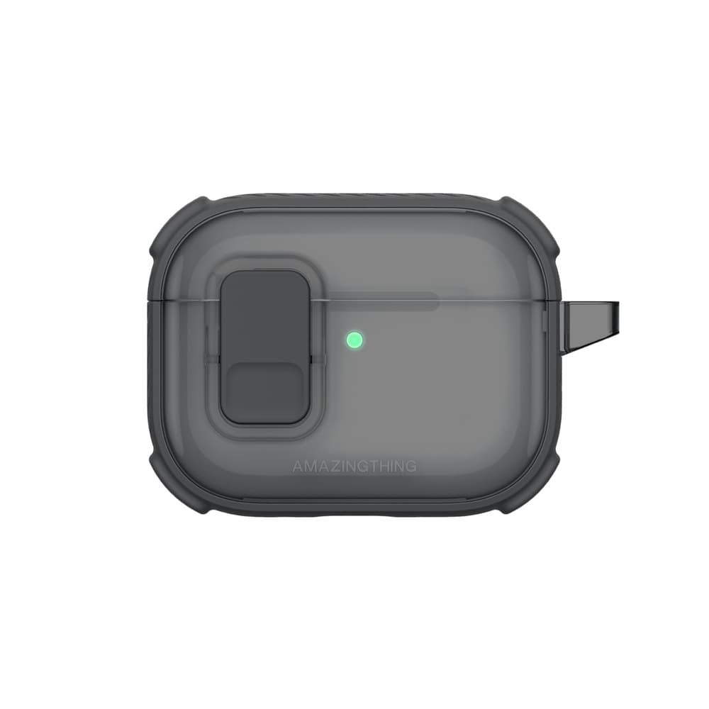 Zaščitna ovitek AmazingThing Titan Pro Mag Clear za AirPods Pro 3 - Črna