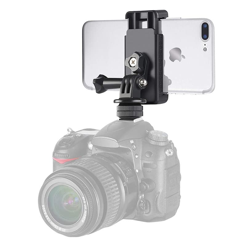 Hurtel držalo za telefon/športno kamero z adapterjem - črno