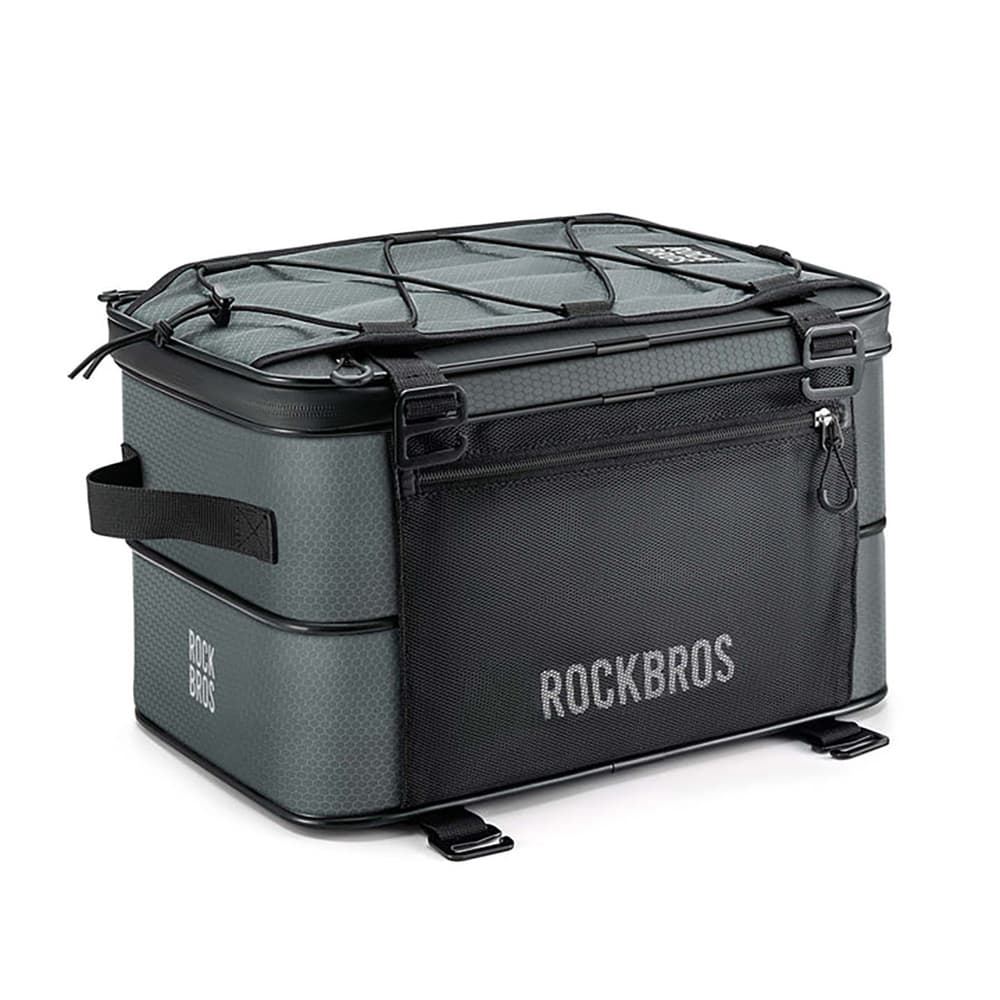 Rockbros A30 ROAD TO SKY zložljiva prtljažna torba za kolo, 15-30L - siva