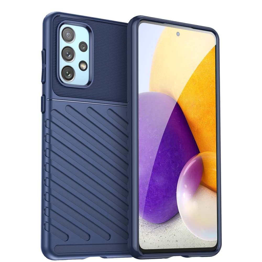 Hurtel Thunder Case prožno oklepno ovitka za Samsung Galaxy A73 modra