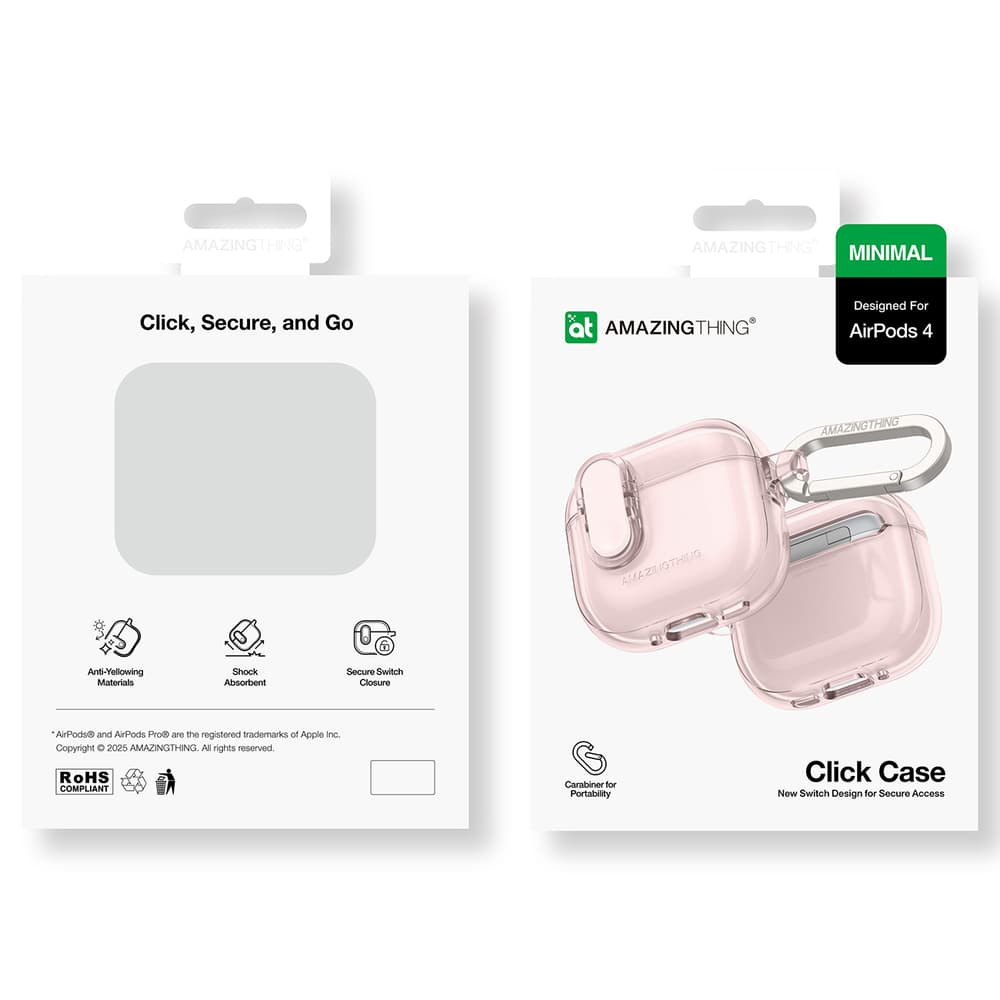AmazingThing Etui za AirPods 4 Minimal - Roza 4