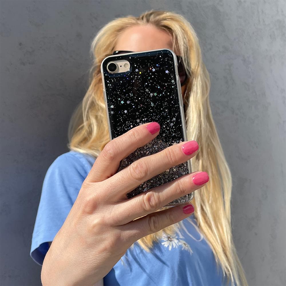 Ovitek Star Glitter za iPhone 13 Pro črn 6