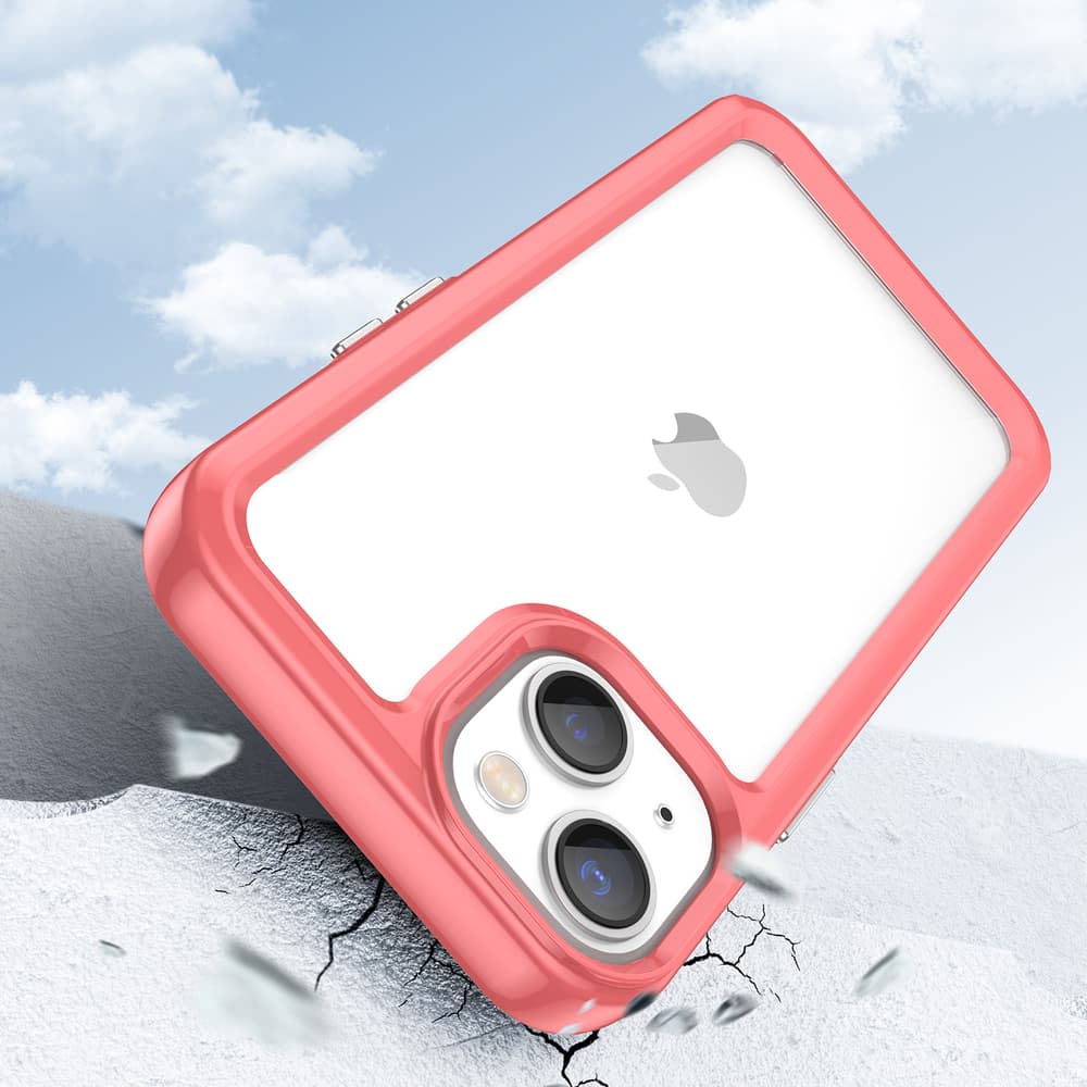 Hurtel Outer Space Case, ovitek za iPhone 14, rdeč gel okvir 3
