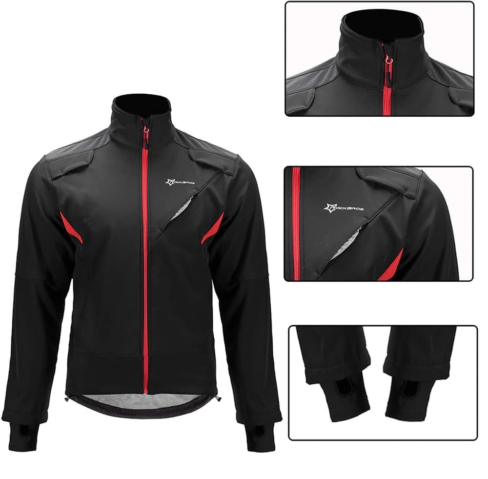 Rockbros YPW021 windproof kolesarska jakna, vel. L - črna 2