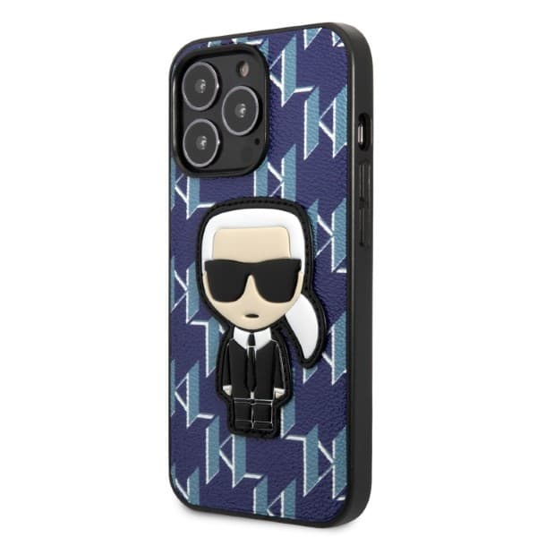 Karl Lagerfeld Monogram Ikonik Patch ovitek za iPhone 13 Pro Max (6.7") - moder 2