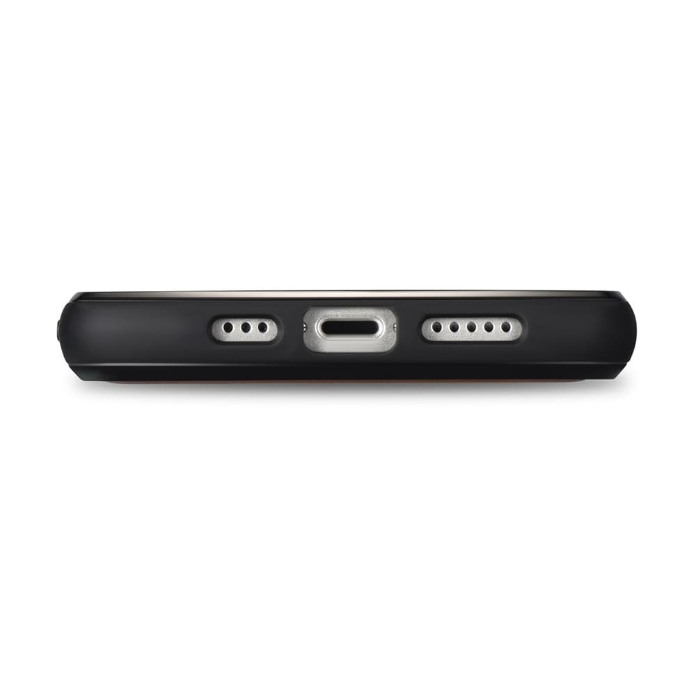iCarer usnjena Oil Wax ovitek za iPhone 14 Plus, rjava, MagSafe 4
