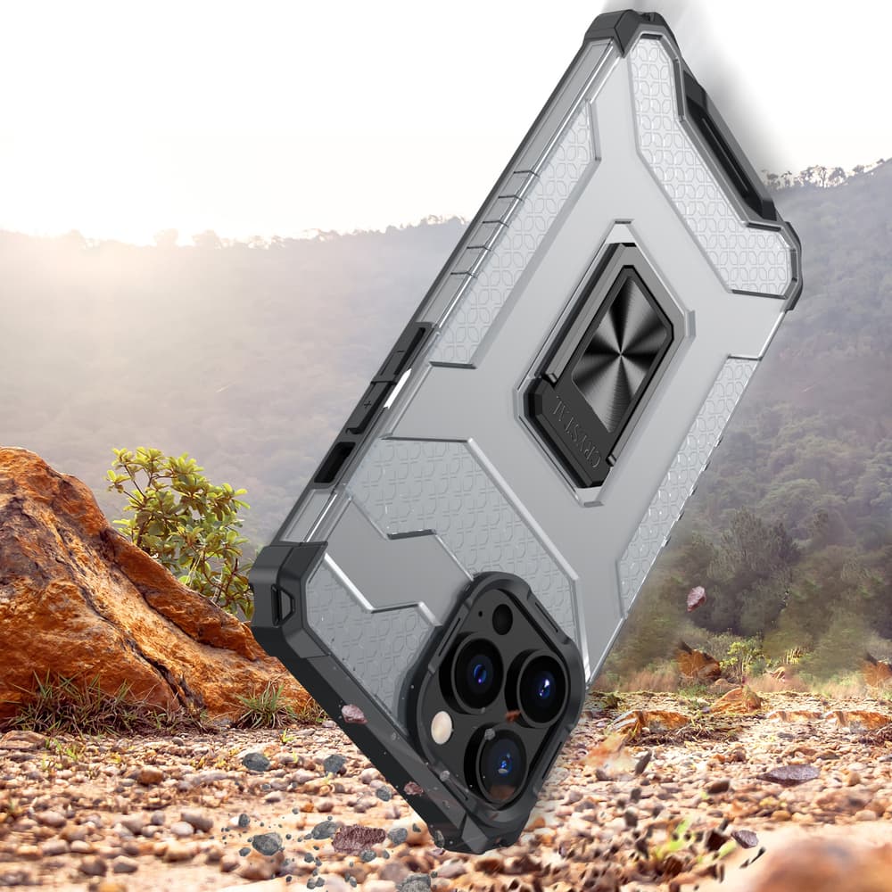 Hurtel Crystal Ring ohišje za iPhone 13 Pro, rdeče 4