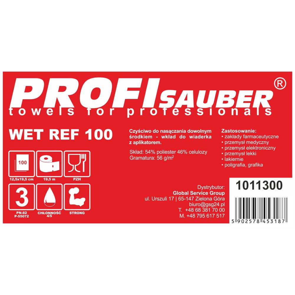 Vlažne krpe Profi Sauber POWER WET REF 100 (100 kosov) 2
