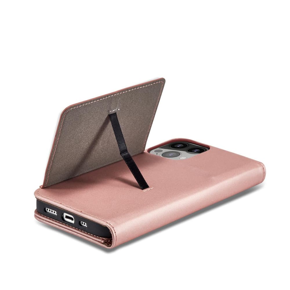 Hurtel Magnet Card etui za iPhone 13 Pro, denarnica, roza 7