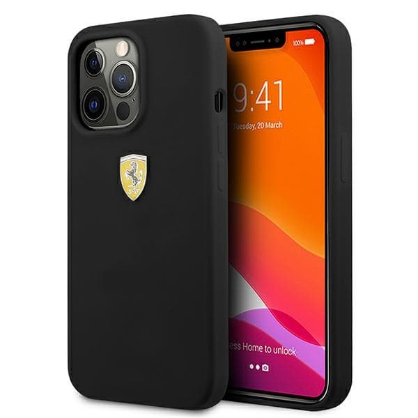 Ferrari ovitek za iPhone 13 / 13 Pro 6.1" (silikonski, črn)