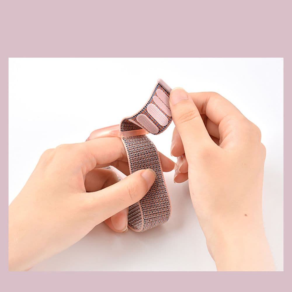 Tech-Protect Nylon zapestnica za otroke za Apple AirTag - roza