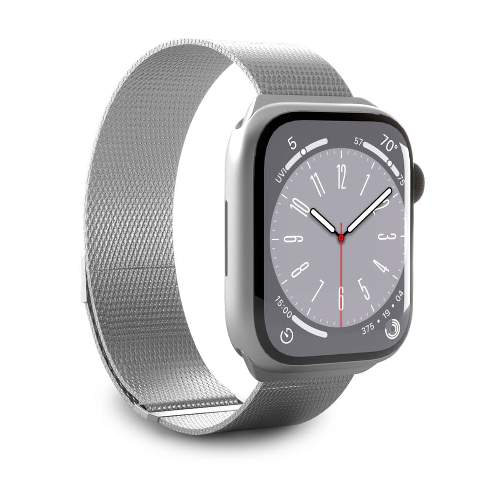 Puro Milanese pašček iz nerjavnega jekla za Apple Watch 38/40/41 mm - srebrn