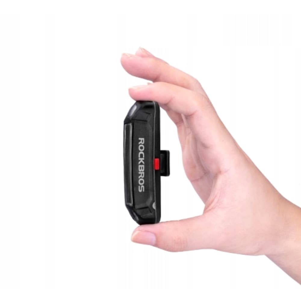 Rockbros A54BK zadnja luč za kolo + Micro USB kabel - črna 2