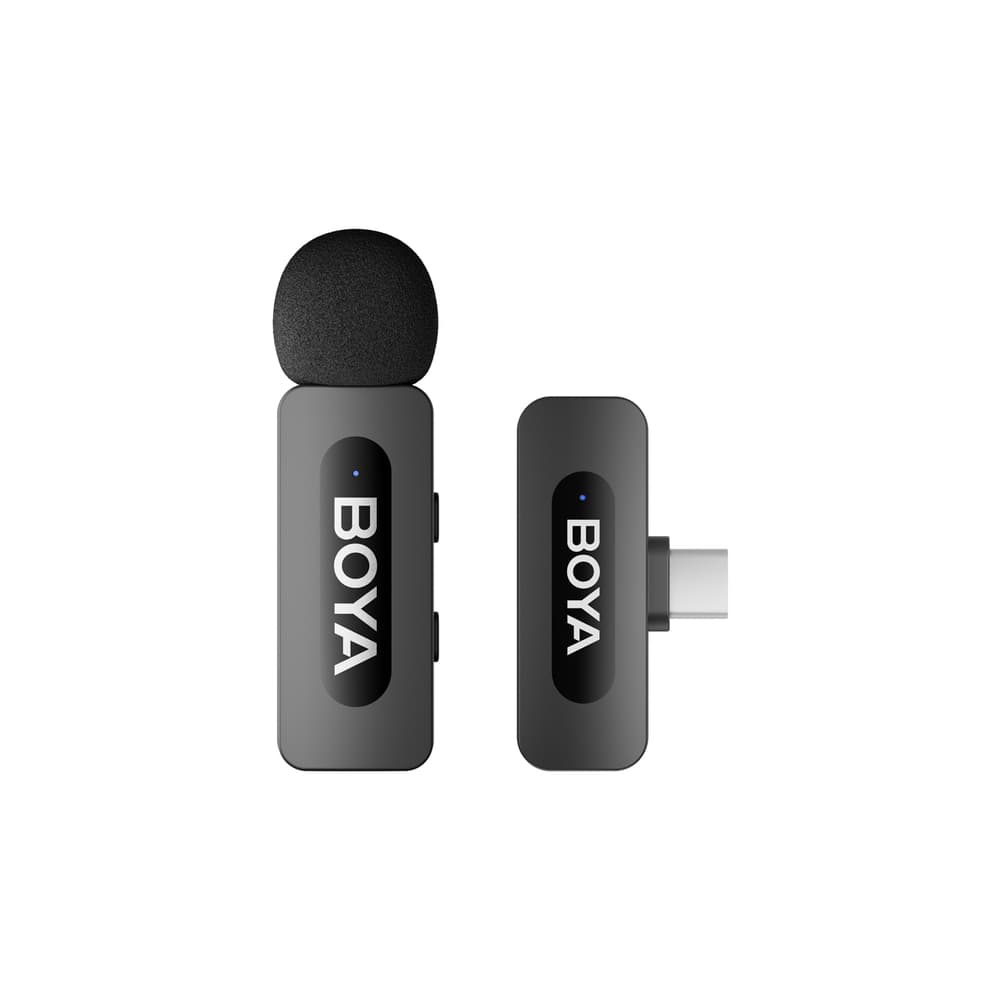 BOYA BY-V10 V2.0 brezžični mikrofon 2.4GHz USB-C, Črna
