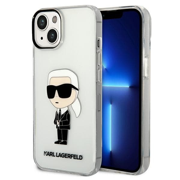 Etui Karl Lagerfeld Ikonik Karl za iPhone 14 Plus - prozoren