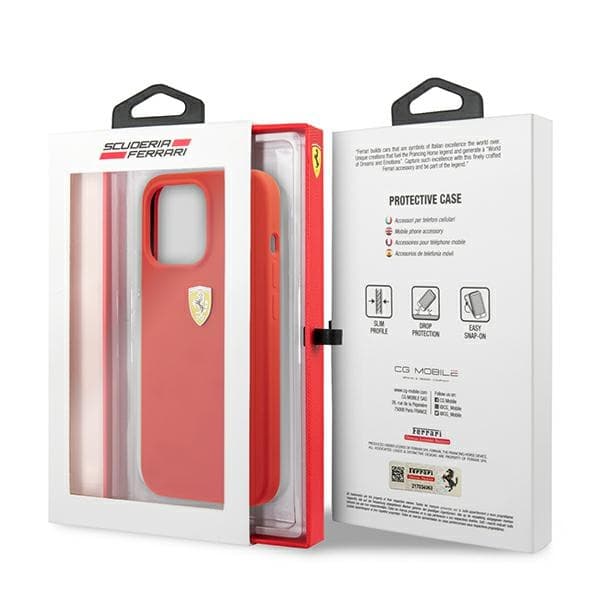 Ferrari Silicone ovitek za iPhone 13 Pro Max 6.7" - rdeč 8