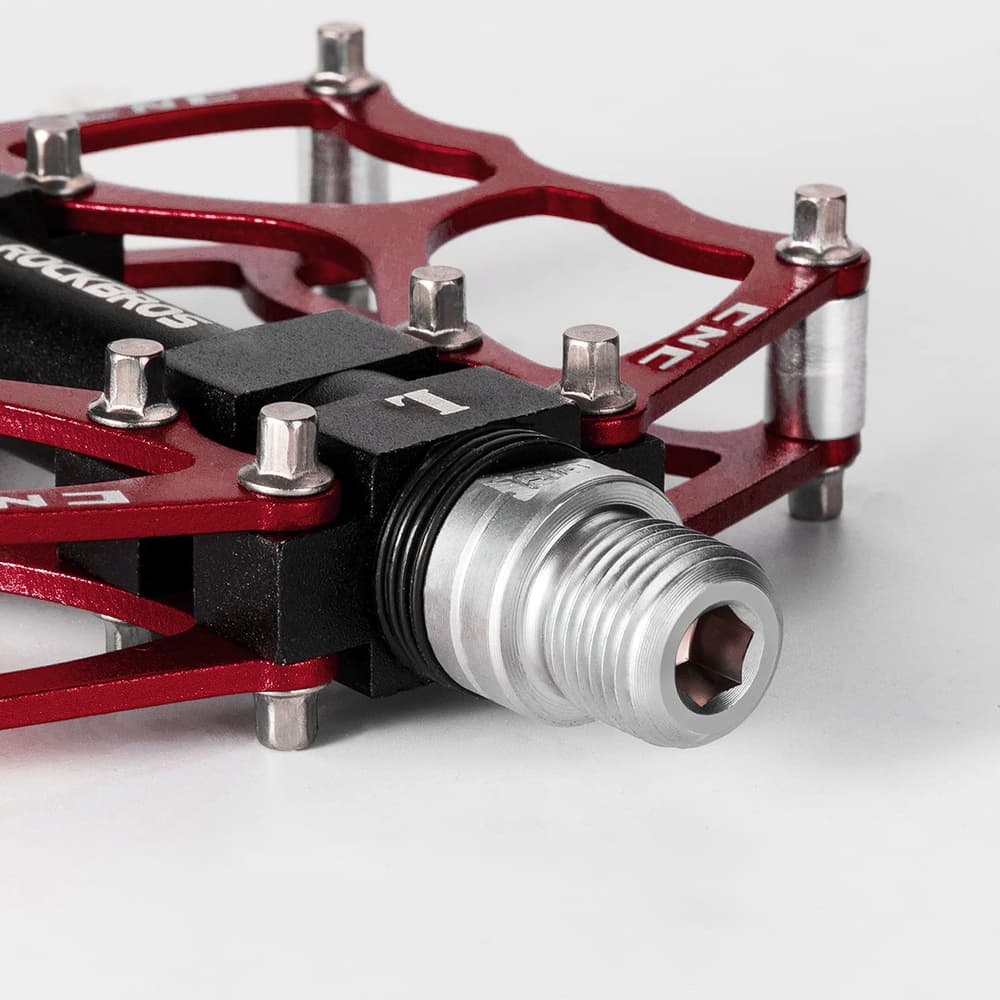 Rockbros JT201012LR aluminijasta platforma pedala za kolo - rdeča 3