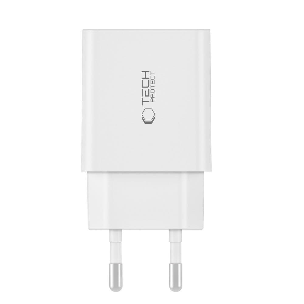 Tech-Protect NC30W USB-C PD 30W / USB-A QC 3.0 polnilec - bel 4