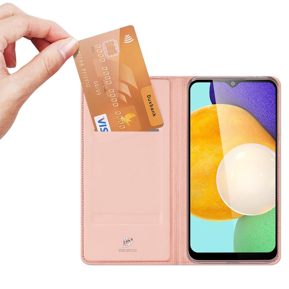 Dux Ducis Skin Pro etui tipa denarnice za Samsung Galaxy A03s, roza 2
